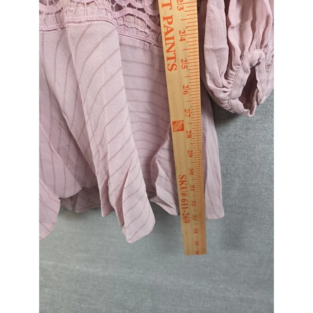 Free‎ People Lilac Crush on You Mini Dress Size 6 Fairy Festival Lace Trim NEW